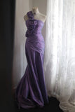 Elegant Prom Dress One Shoulder Pleated Evening Dress Gala Dress HZ0319