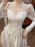 Vintage Wedding Dress Sweetheart Pleated Wedding Dress HZ0319