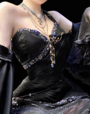 Sexy Prom Dress Black One Shoulder Pleated Evening Dress Birthday Party Dress Cocktail Dress HZ0319