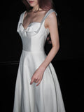 Minimalist Wedding Dress Sweetheart Pleated Wedding Dress HZ0319