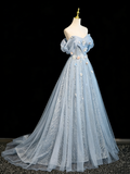 Stunning Prom Dress Off Shoulder Pleated Tulle Gala Dress Evening Dress HZ0319