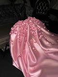 New Design Prom Dress V-neck Pleated Ball Gown Evening Dress Quinceanera Dress HZ0319
