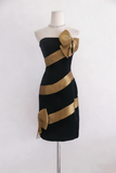 Minimalist Prom Dress Strapless Bowknot Evening Dress Birthday Party Dress Formal Dress HZ0319