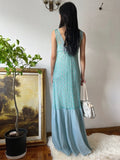 Elegant Prom Dress V-neck Pleated Print Formal Dress Evening Dress Birthday Party Dress HZ0319