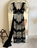 Vintage Prom Dress Crew Neck Formal Dress Evening Dress Gala Dress HZ0319