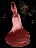 Fashion Prom Dress Halter Pleated Mermaid Evening Dress Gala Dress Formal Dress HZ0319
