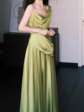 New Arrival Prom Dress Asymmetrical Neck Pleated Gala Dress Evening Dress Formal Dress HZ0319