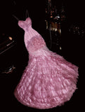 New Design Prom Dress Spaghetti Straps Tiered Mermaid Birthday Party Dress Gala Dress Evening Dress HZ0319