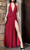 Sexy Prom Dress V-neck Backless Pleated Birthday Party Dress Cocktail Dress HZ0319
