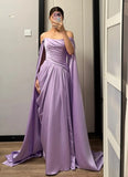 Elegant Prom Dress Purple Off Shoulder Pleated Gala Dress Evening Dress Cocktail Dress HZ0319
