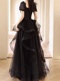 New Arrival Prom Dress V-neck Pleated Tulle Gala Dress Evening Dress Formal Dress HZ0319