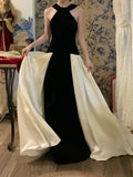 Minimalist Prom Dress Crew Neck Backless Gala Dress Formal Dress Evening Dress HZ0319