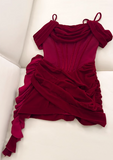 Vintage Burgundy Spaghetti Strap Sheath Party Dresses Homecoming Dresses, HZ0319