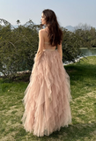 Fashion Sweetheart Sheath Strapless Design A-line Tulle Women Party Dress, HZ0319