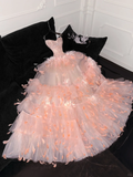 Gorgeous Shiny Beaded Sweetheart Princess Dress A-Line Floor-length Evening Dress Prom Dresses HZ0319