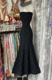 Vintage Black V-neck Exquisite Embroidery Design Elegant Mermaid Long Evening Dress Prom Dresses HZ0319