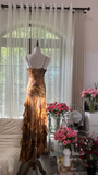 Retro Sparkling Sequin Beaded Elegant Design A-line Romantic Chiffon Evening Dress Prom Dress HZ0319