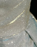 Sparkling Light Blue Sequin Spaghetti Strap Design A-line Satin Party Dress Homecoming Dress HZ0319