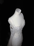 Gorgeous Straps Mermaid Beading Tassel Shiny Long Evening Party Dress, HZ0319
