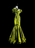 Bright Green Off Shoulder Mermaid Satin Vintage Long Evening Party Dress, HZ0319