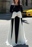 Elegant Long Sleeves A-Line Long Formal Prom Dress Evening Party Dress, HZ0319