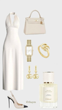 Elegant Ivory Halter Neck Sheath Long Party Dress Formal Evening Dress, HZ0319
