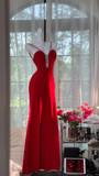 Retro Burgundy Sparkling Sequin Spaghetti Strap Romantic Sweetheart Evening Dress Prom Dresses, HZ0319