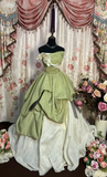 Retro Green Strapless A-Line Chiffon Long Prom Dress Evening Ball Gown, HZ0319